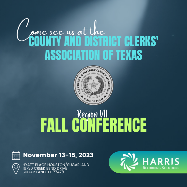 Harris Recording Solutions is excited to be attending the upcoming CDCAT Region VII Fall Conference in Texas!